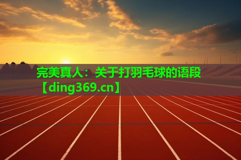 关于打羽毛球的语段 关于打羽毛球的语段